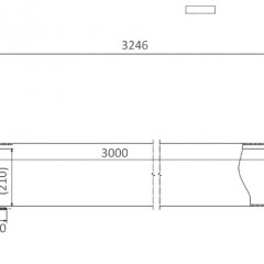 SBZ 118 Machining area, X-axis elumatec